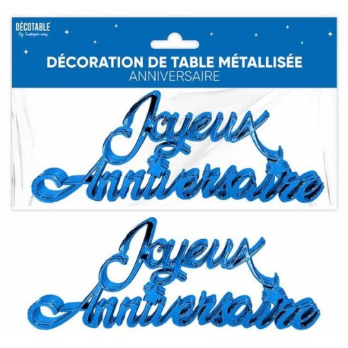 Déco de table lettres Joyeux Anniversaire pour adultes et enfants