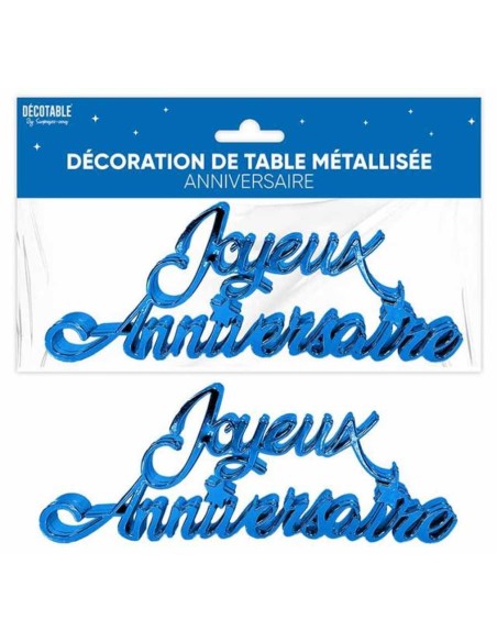 Déco de table lettres Joyeux Anniversaire pour adultes et enfants