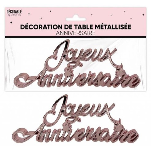 Déco de table lettres Joyeux Anniversaire pour adultes et enfants