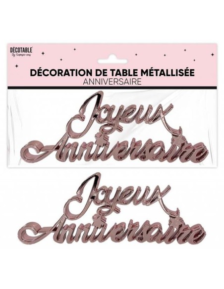 Déco de table lettres Joyeux Anniversaire pour adultes et enfants