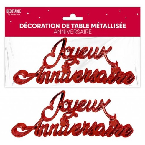 Déco de table lettres Joyeux Anniversaire pour adultes et enfants