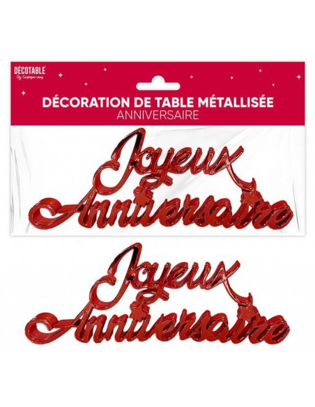 Déco de table lettres Joyeux Anniversaire pour adultes et enfants