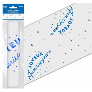 Chemin de table Joyeux Anniversaire couleur pour adultes et enfants