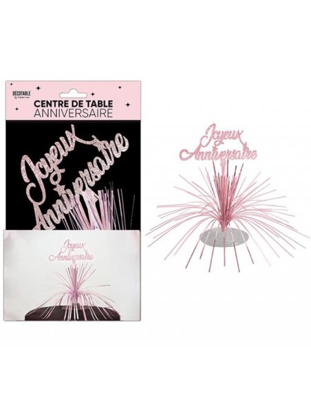 Centre de table Joyeux Anniversaire couleur pour adultes et enfants