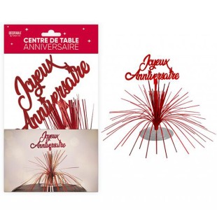 Centre de table Joyeux Anniversaire couleur pour adultes et enfants