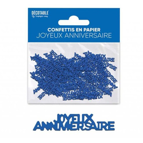 Confettis de table Joyeux Anniversaire couleur pour adultes et enfants