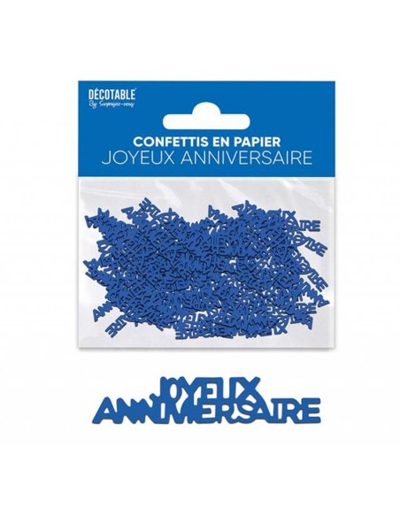 Confettis de table Joyeux Anniversaire couleur pour adultes et enfants