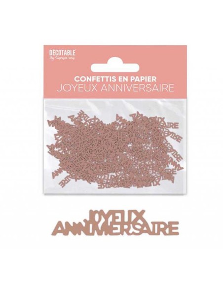 Confettis de table Joyeux Anniversaire couleur pour adultes et enfants