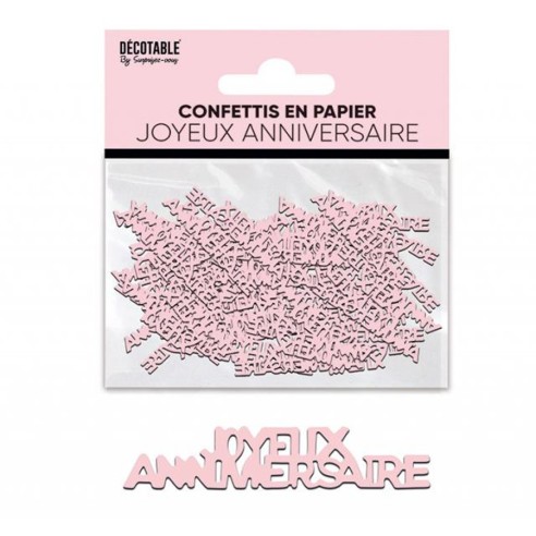 Confettis de table Joyeux Anniversaire couleur pour adultes et enfants