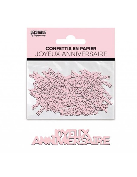Confettis de table Joyeux Anniversaire couleur pour adultes et enfants