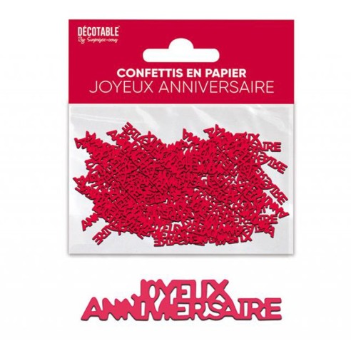 Confettis de table Joyeux Anniversaire couleur pour adultes et enfants