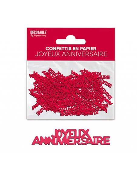 Confettis de table Joyeux Anniversaire couleur pour adultes et enfants