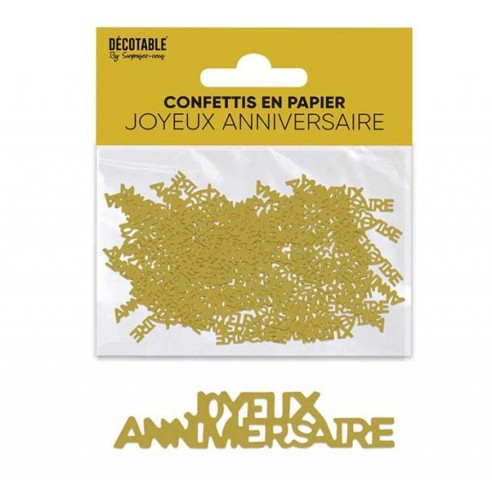 Confettis de table Joyeux Anniversaire couleur pour adultes et enfants
