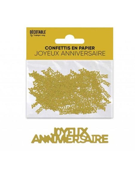 Confettis de table Joyeux Anniversaire couleur pour adultes et enfants