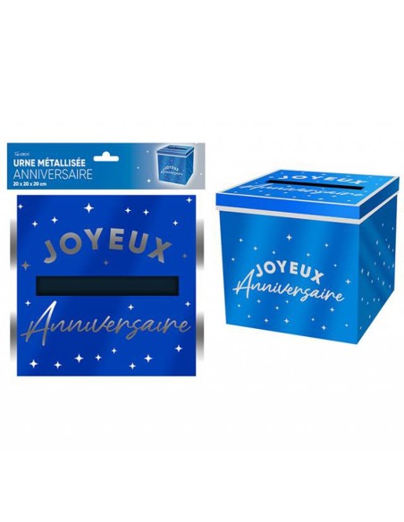Urne Joyeux Anniversaire couleur pour adultes et enfants