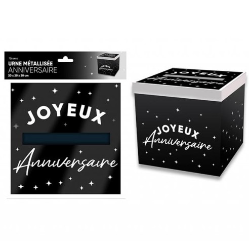 Urne Joyeux Anniversaire couleur pour adultes et enfants