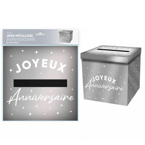 Urne Joyeux Anniversaire couleur pour adultes et enfants