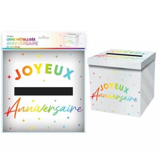 Urne Joyeux Anniversaire couleur pour adultes et enfants