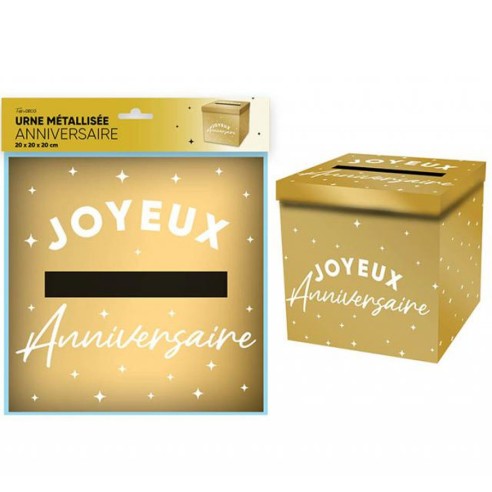 Urne Joyeux Anniversaire couleur pour adultes et enfants