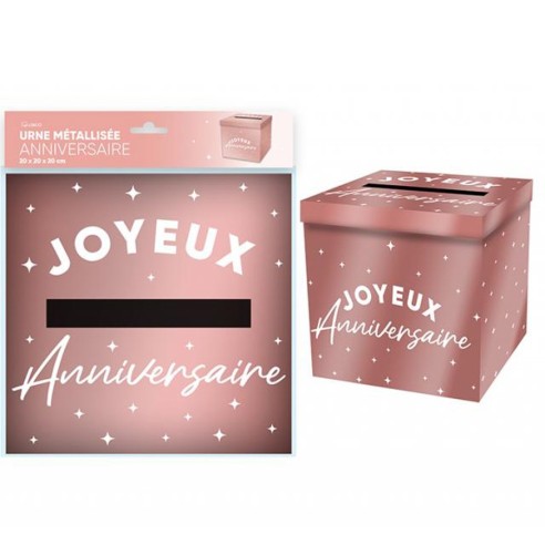Urne Joyeux Anniversaire couleur pour adultes et enfants