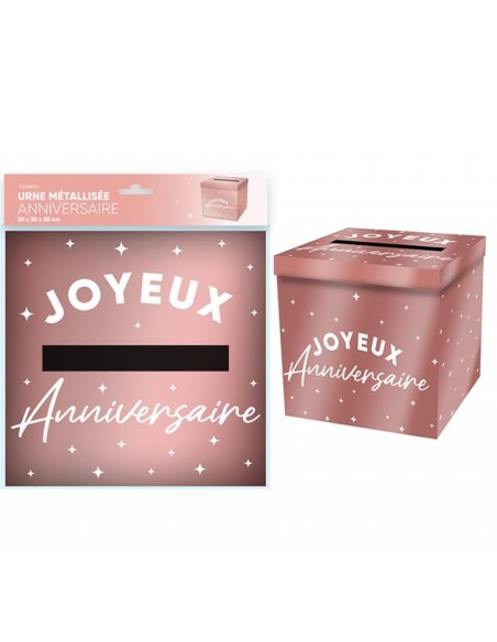 Urne Joyeux Anniversaire couleur pour adultes et enfants