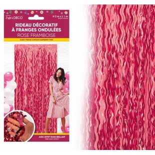 Rideau à franges métallisées thème floral pour décoration de salle