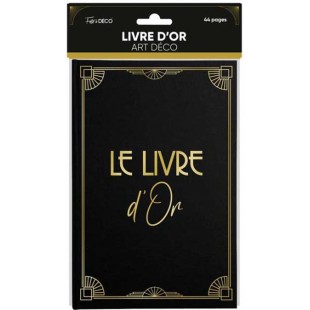 Livre d'or thème Art Déco pour laisser un message personnalisé