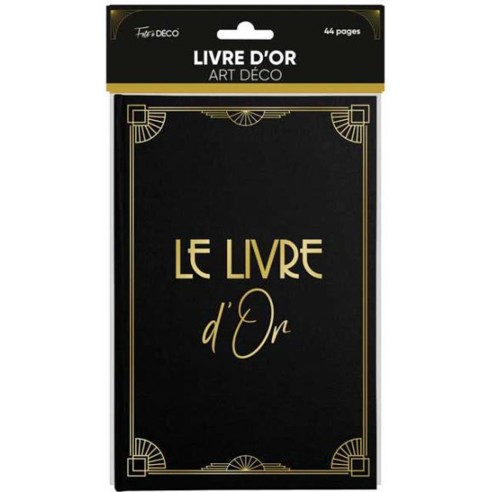 Livre d'or thème Art Déco pour laisser un message personnalisé