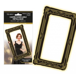 Cadre photo gonflable métallique thème Art Déco pour séance photo