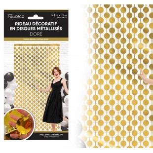 Rideau à franges métallisées thème Art Déco pour un style rétro