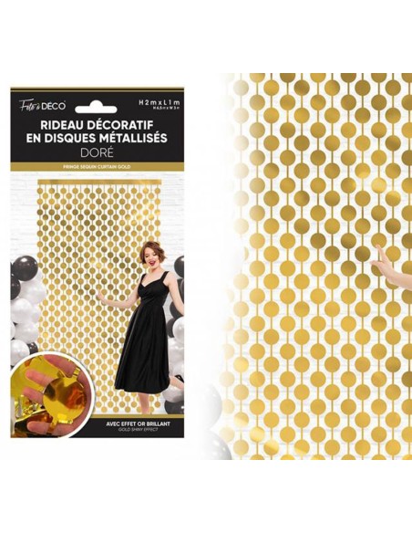 Rideau à franges métallisées thème Art Déco pour un style rétro