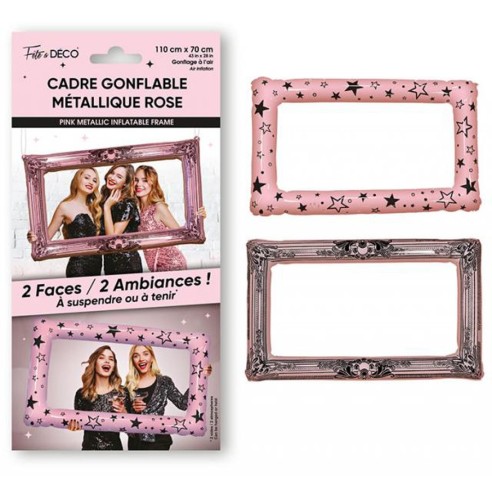 Cadre photo gonflable métallisé couleur pour séance photographique