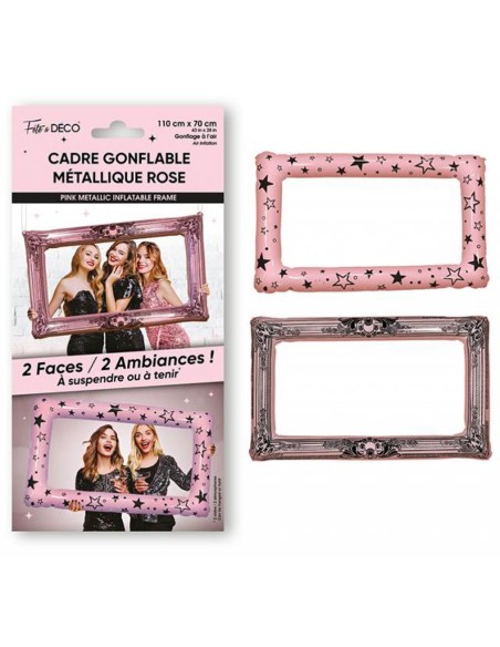 Cadre photo gonflable métallisé couleur pour séance photographique