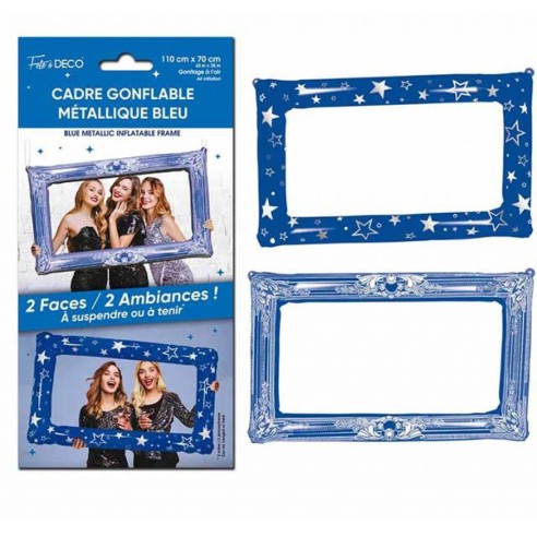 Cadre photo gonflable métallisé couleur pour séance photographique