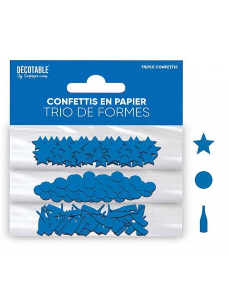 Confettis de table colorés en forme de rond, étoile et bouteille