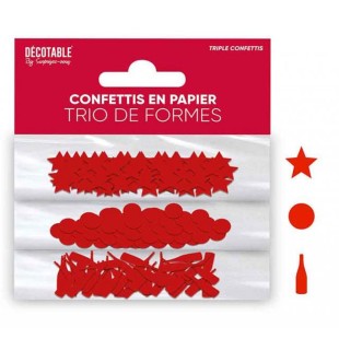 Confettis de table colorés en forme de rond, étoile et bouteille