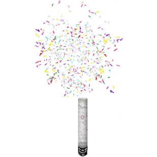 Canon à confettis baptême papier multicolore pour célébration