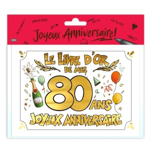 Livre d’or anniversaire 80 ans pour laisser des petits messages
