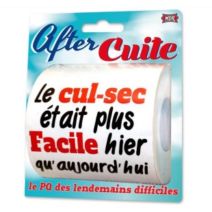 Rouleau de papier toilette after cuite humoristique pour alcoolique
