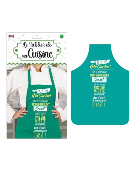 Tablier femme humoristique ici c'est ma cuisine