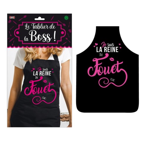 Tablier femme humoristique je suis la reine du fouet