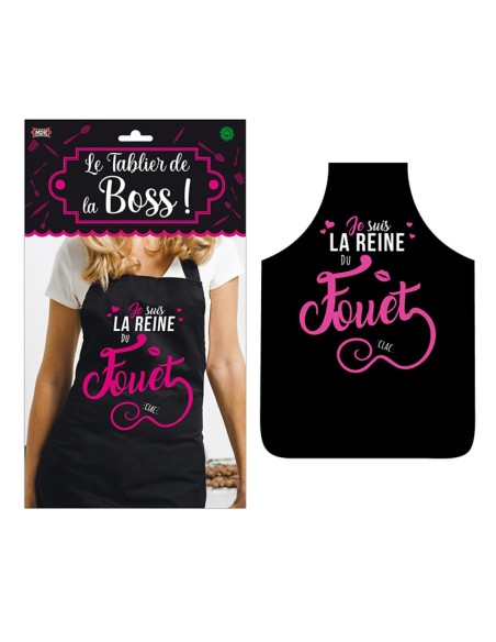 Tablier femme humoristique je suis la reine du fouet