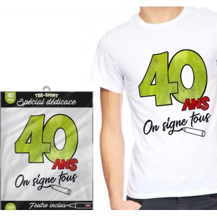 T-Shirt à dédicacer 40 ans