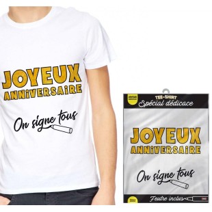 T-Shirt à dédicacer Joyeux anniversaire