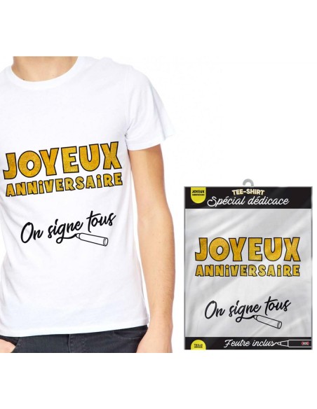 T-Shirt à dédicacer Joyeux anniversaire