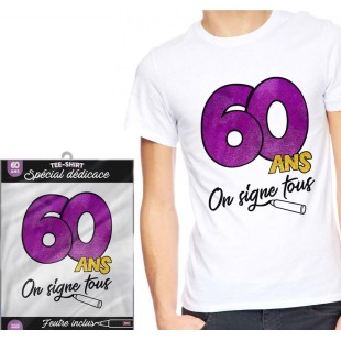 T-Shirt à dédicacer 60 ans
