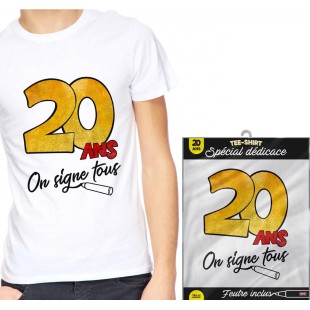 T-Shirt à dédicacer 20 ans