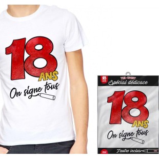 T-Shirt à dédicacer 18 ans