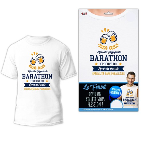 T-shirt humoristique à offrir Médaille Olympicole Barathon