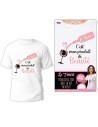 T-shirt humoristique le rosé c'est mon produit de beauté